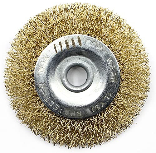 Drahtbürste Bürste Reinigungsscheibe Messing für Akku Winkelschleifer 76x10 mm für LUX A-WS-12/76, Worx, XCEED, BTI