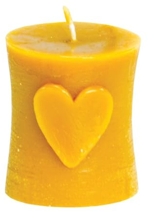LYSON Moule à Bougie Cylindre avec cœur Hauteur: 6,2 cm Moule en silicone pour bougies Silicone Bougie Verser Moules Bougies en cire d'abeille DIY et artisanales Bricolage Réutilisable Bougie