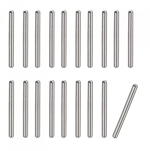sourcing map 20 st. 1 x 10 mm passstift 304 rostfritt stål runt huvud platt fästelement