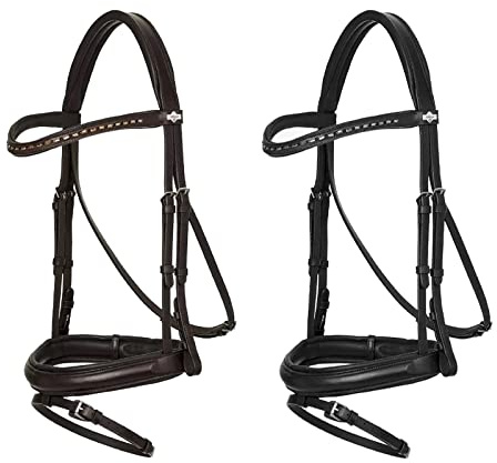 LeMieux Arika Dressage Bridle - Black/Silver Pony