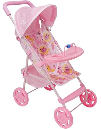 BabyBoo Playtime Pushchair | Childrens Stroller With Removable Play Tray | Childrens Baby Doll Stroller Toy Umbrella Fold Stroller | Role Play Toy Dolls Buggy Pushchair | Ages 3+
