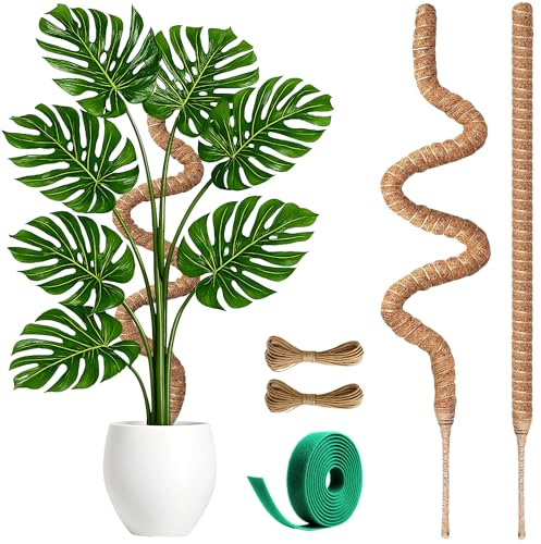 Imezos 2 Pack 30 Moss Pole for Plants – Moss Pole Monstera Plant Support