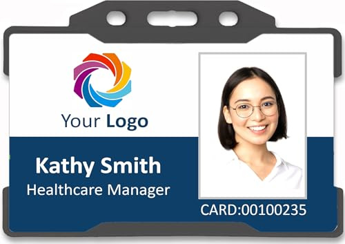 Personalised ID Card - Photo Identity ID Badge - Choice of Colours, ID Holders & Lanyards