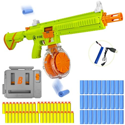 UNIKONIO Elektrische Schaumstoff-Blaster-Spielzeugpistole, automatische M416-Blaster-Pistolen mit rotierender Trommel, 2 Modi, automatischer & manueller Patronenauswurf, Toy Gun Gift fur Kinder - 015
