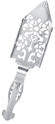 Servis, Rostfritt Stål 304 Absintsked Sockerkub Durkslag Unik Design Cocktailbar Glaskopp Drickskedar Nät Klassisk Silverabsintsked och Filter Malört (vintage absintsked)