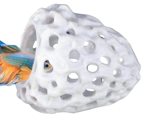 Fischhaus, niedliche poröse Aquarium-Retreat Fisch-Fisch-Versteck, Höhlenhöhlenhöhlenhütte. Betta Höhle niedliche poröse Aquarium -Versteck | Fischhideaway, Garnelenheim, Aquariumdekoration, Aquariumh