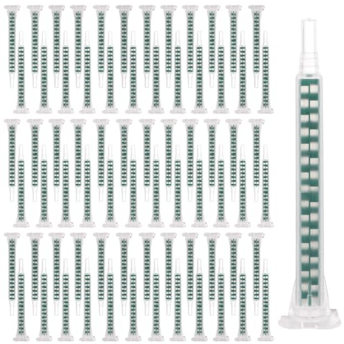 MUXHEL 100 unidades de mezcladores estáticos, mezcladores estáticos para mortero compuesto, mortero de inyección, boquilla mezcladora epoxi, boquilla mezcladora estática, adecuado para todos los