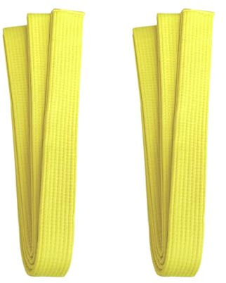 2 stycken gula judobälten, Taekwondo kampsportbälten, kampsportsbälten, kan användas för daglig träning och tävlingar.