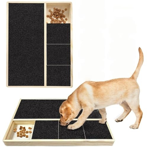 Guangyu Amoladora de garras para perros con caja de aperitivos, sin estrés, tabla para rascar las garras de perros, alternativa a los cortadores de garras y lijadores para perros