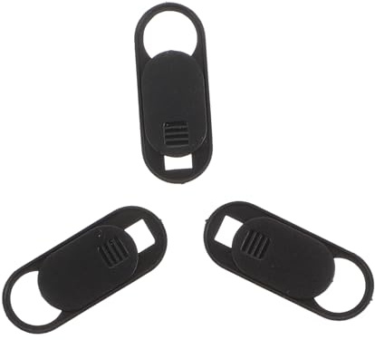 NOLITOY Cubierta de Privacidad para Cámara Web 3 Piezas, ABS Negro, Protección Ligera para Ordenador y Tableta, Tapa para Cámara Web