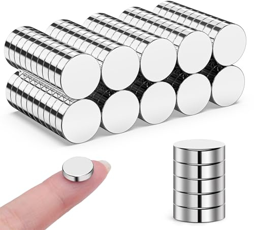 100 Stück Magnete Stark 10x3mm, Magnete Extra Stark Klein Magneten Kühlschrank Starke Magnet Rund Mini Magneten für Magnettafel, Whiteboard, Pinnwand, Büro