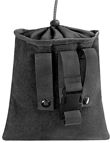 Sac de recherche de nourriture Toile cirée Pliable Camping en plein air Poche de recherche de nourriture Stockage de champignons Eau Ceinture en cuir Lampe Torche Longue Distance (Black, One Size)
