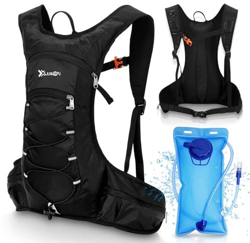 Hydration Backpack, Luckits Water Pack with 2L Water Bladder Lightweight Hiking Rucksack Hydration Vest Bag Pack Riding Backpack for Women Men Outdoor Cycling Marathon Running Skiing Camping Climbing
