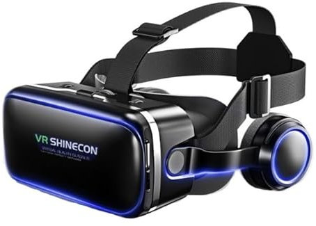 3D VR Brille für Handy, with Headset 3D VR Glasses Virtual Reality Brille PC Unterhaltung Anti-Blaulicht fit iPhone & Android 4,5-7,3 Zoll