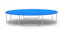 Baunsal® Trampolin Wetterschutzplane Ø 427 cm (WSPH) blau Wetterplane Abdeckung für den Winter Abdeckplane Schutzabdeckung Regenabdeckung Schutzplane