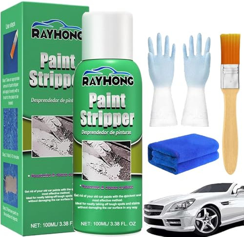 Rayhong Décapant à peinture avec pinceau, décapant de peinture Rayhong pour décapage de voiture et nettoyage de surfaces métalliques (1 pièce)
