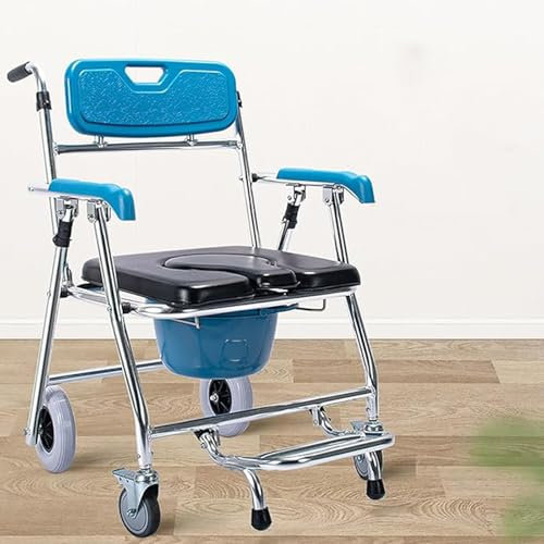 QJWM Sedia da Doccia Sedia da Toilette Pieghevole Sedia da Toilette Pieghevole Trasporto Portatile Sedie a rotelle da Bagno per Anziani A