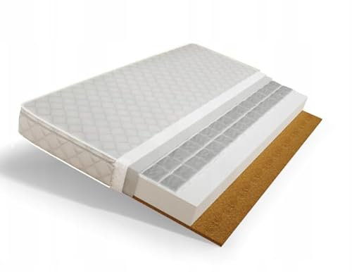 BDW Baby-Matratze mit Buchweizen und Kokos, 120 x 60 x 10 cm, Doppelseitig H2/H4, Antiallergisch, Babybett