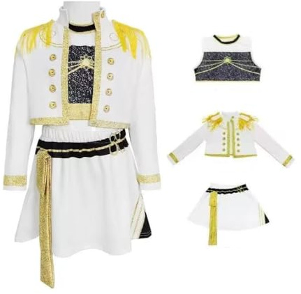 Genérico Disfraz Kpop para Niñas, Conjunto de Cosplay de Guerrera Kpop blanco para Carnaval (150cm)