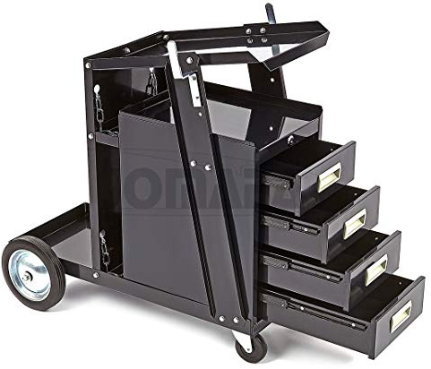 CARRO DE 4 CAJONES PARA MAQUINA DE SOLDAR PARA HERRAMIENTAS DE SOLDADURA Y ACCESORIOS