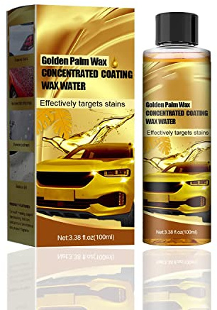 Golden Carnauba cera per autolavaggio, 3 in 1 rivestimento in ceramica cera per auto vernice sigillante, 100 ml pasta lucidante idrofobica cera per rivestimento rapido (1PCS)