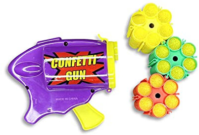 Pride.Direct® Konfetti Pistole (Konfetti Werfer, Lila)