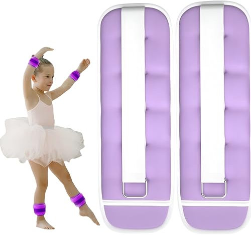 LEXICANMHS Gewichtsmanschetten 2PCS, Verstellbares Fußgelenkgewichte Set, Fuß-/Handgelenkgewicht Manschetten, 2 x 0.25KG/0.5KG,Geeignet für Anfänger und Kinder Tanzen Bewegung, Gehen, Joggen, Lila