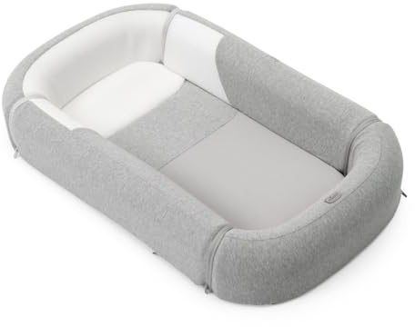 Chicco Mommy Pod 3in1, Riduttore Lettino Neonato, 81 cm x 49 cm, Nido per Bebè, 0-3 mesi per la Nanna, 0-8 mesi per il Tummy Time, Rivestimento in Cotone Organico, Lavabile in Lavatrice, Grigio