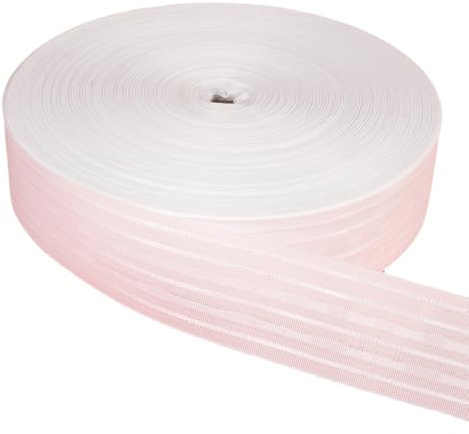 WANYI Ruban de Rideau 60mm Ruflette pour Rideaux Amovible Bande de Ruban pour Rideaux Salon 5 mètres-Blanc