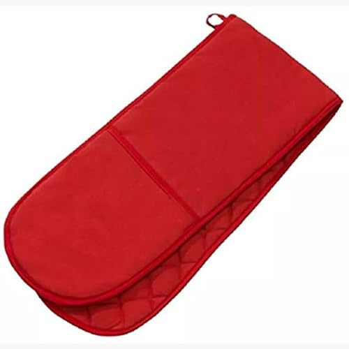 Red Double Oven Glove 100% Cotton Insulated Home Kitchen Gift Christmas Baking