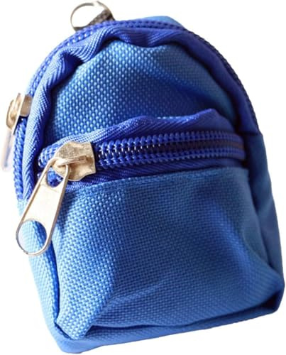 Wyjuan 1Pc Blue Mini Doll Backpack School Bag Model Dollhouse School Accessory for 1/6 Scale Dollhouse Décor,Simulation Mini School Bag Model,Accessories