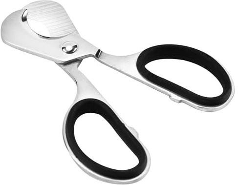 Tijeras Cortar Tabletas Acero Inoxidable – Divisor Pastillas Recubiertas con Bloqueo Seguridad, Diseño Ergonómico Antihierrum | Hombres Mujeres Amigos Padres