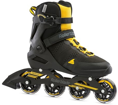 Rollerblade Spark 80 Inline Skate 2022 Black/Saffron Yellow, 45