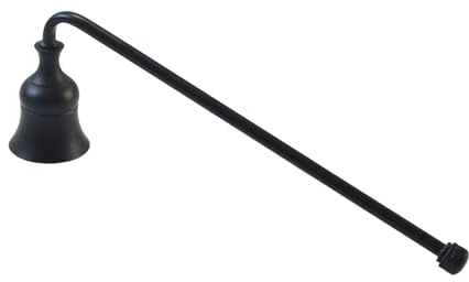 Metall-Kerzenlöscher, elegantes glockenförmiges Werkzeug, Abdeckung, Stopper, rostfrei, zum Löschen, mit Optionen für kurze und lange Längen, für Aromatherapie, schwarz, kurz