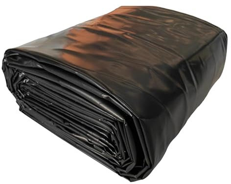 MVXBICIA Koi Pond Liner - Material de polietileno de alta densidad duradero para cascadas, arroyos, fuentes, membrana de jardín impermeable - Pieles de estanque (0,2 mm, 11 x 11,5 m)
