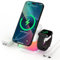 Minthouz 3 in 1 kabellose Ladestation mit Licht,15W Schnelles Qi-zertifiziertes Drahtloses Ladegerät,Wireless Charger für iPhone 16 15 14 13 12 11 Pro & Apple Watch 9 8 7 6 SE 5 4 3 2 Air Pods Pro