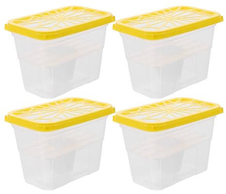 DIYEAH Scatole per Armadio Plastica 4 Pezzi Riutilizzabili per Assorbire L’umidità, Scatole per Deumidificatore Grande Capacità per Uso Domestico e Guardaroba