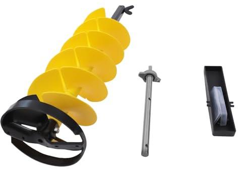 Punta da trapano per ghiaccio, punta da trapano per ghiaccio in nylon da 8 pollici con asta di prolunga, punta di posizionamento per appassionati, punte da trapano per ghiaccio senza fili per la pes