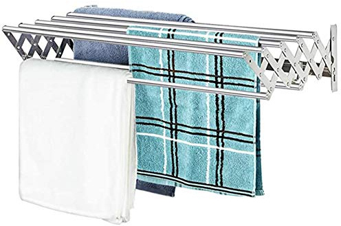 EHVYBDX Airer Clothes Drying Rack Wall Mount Space Saver Fold Away Racks Stainless Steel Mounted Laundry Easy to Install Design for Room/Bathroom Tower Clotheshorse,40cm