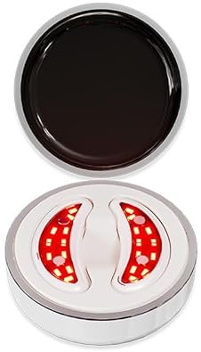 Micmetago Augenmassagegerät mit Rotlichttherapie für Augen, EMS Microcurrent Glow Pads gegen Tränensäcke & Augenringe, sanfte Lichttherapie Maske für glattere Haut und entspannten Blick