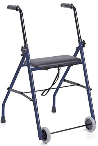 ROLLATOR ACCIAIO 2 RUOTE 2 PUNTALI CON SEDILE cod.art. RP682 - RA-215151N