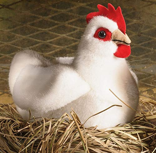 Kösener Huhn Henne Hahn sitzend 14 cm weiß 7361 Stofftier Kuscheltier Stofftier Plüschtier Plüsch