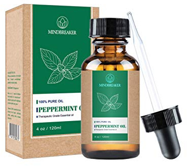 Aceite esencial de menta, 100% puro orgánico y natural, grado terapéutico para difusor, relajación, mezclas para el cabello y el cuerpo (120 ml)