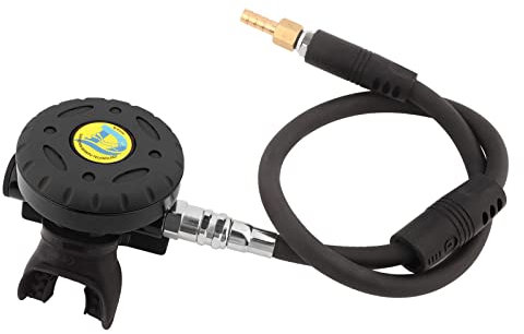 Tragbare Atemregler-Atemventilköpfe 2. Stufe Atemregler Atemventilköpfe Mitteldruckschlauch Tauchausrüstung (Schwarz) der Mitteldruckrohr-Tauchausrüstung