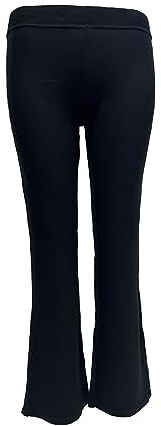 ZUYPSK Boys Jazz Latin Pants Classic Stretchy Loose Boot Cut Long Length Flared Trousers Dancewear (Black, 12-14)