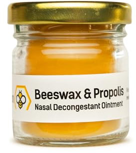 Nasal Decongestant Ointment 45g - Propolis Beeswax Nose Ointment - Sinusitis, Blocked Nose, Cold & Flu