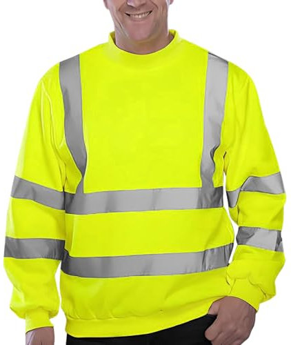 Duohropke Giacca di avvertimento da uomo, estiva, riflettente, da lavoro, da uomo, riflettente, da lavoro, da lavoro, da uomo, con riflettore, 01 giallo., S