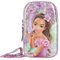 Depesche 12783 TOPModel Fairy Love - Handytasche zum Umhängen in Mauve mit Model-Motiv und Schmetterlingen, Smartphone Tasche mit Klettverschluss und Trage-Schlaufe, Mehrfarbig