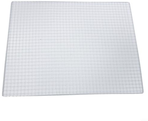 Grille de barbecue rectangulaire en acier inoxydable pour jardin, camping, , randonnée, cuisine (50 x 38 cm)