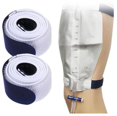 BNREOZA 2 Pcs correas para bolsa urinaria, correas para bolsa de pierna, bolsa urinaria porta catéter, correas para bolsa urinaria, correas porta catéter,estabilizador porta catéter bolsa urinaria